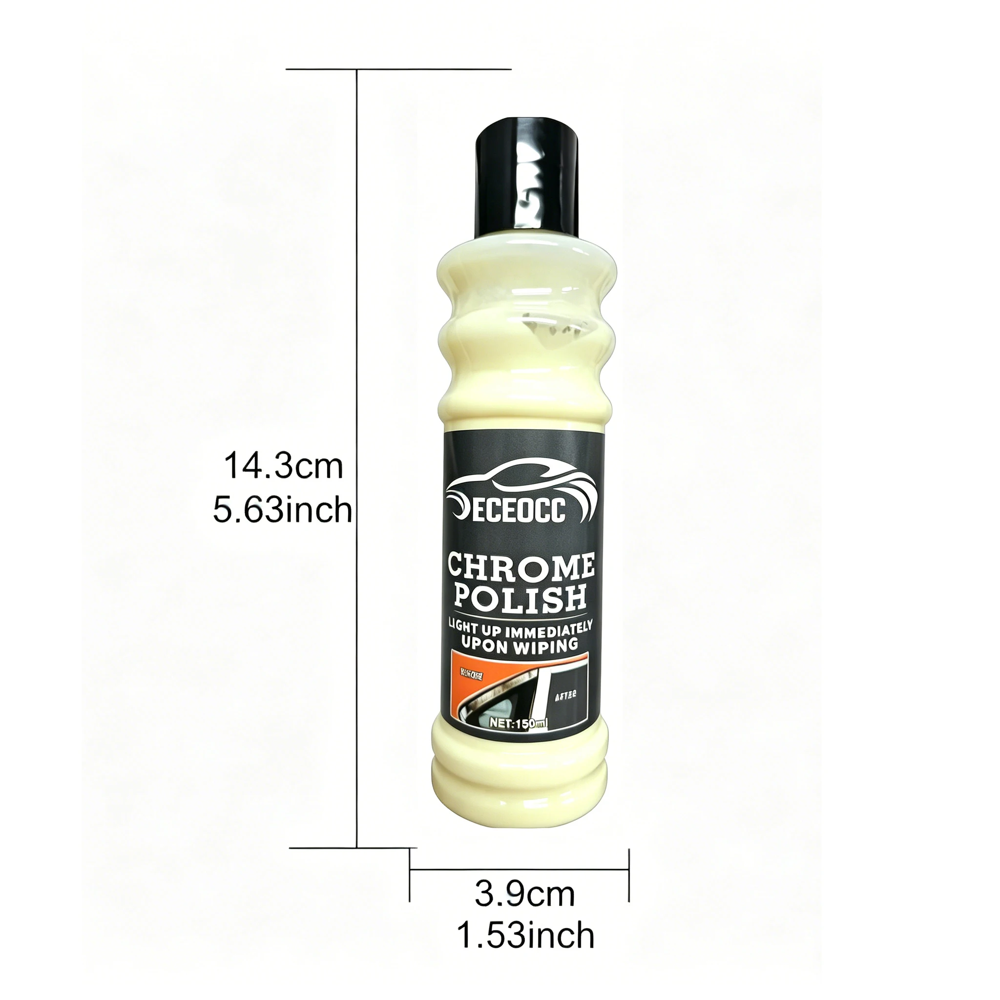 All-Metal Chrome Polishing Cream, Heavy Duty Tarnish & Corrosion Cleaner, Long-Lasting Shine Protectant for Automotive & Househo