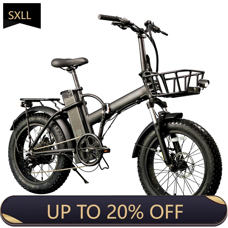 

SXLL Adult electric bicycle electric mountain bike 7-speed fat tire disc brake lithium battery