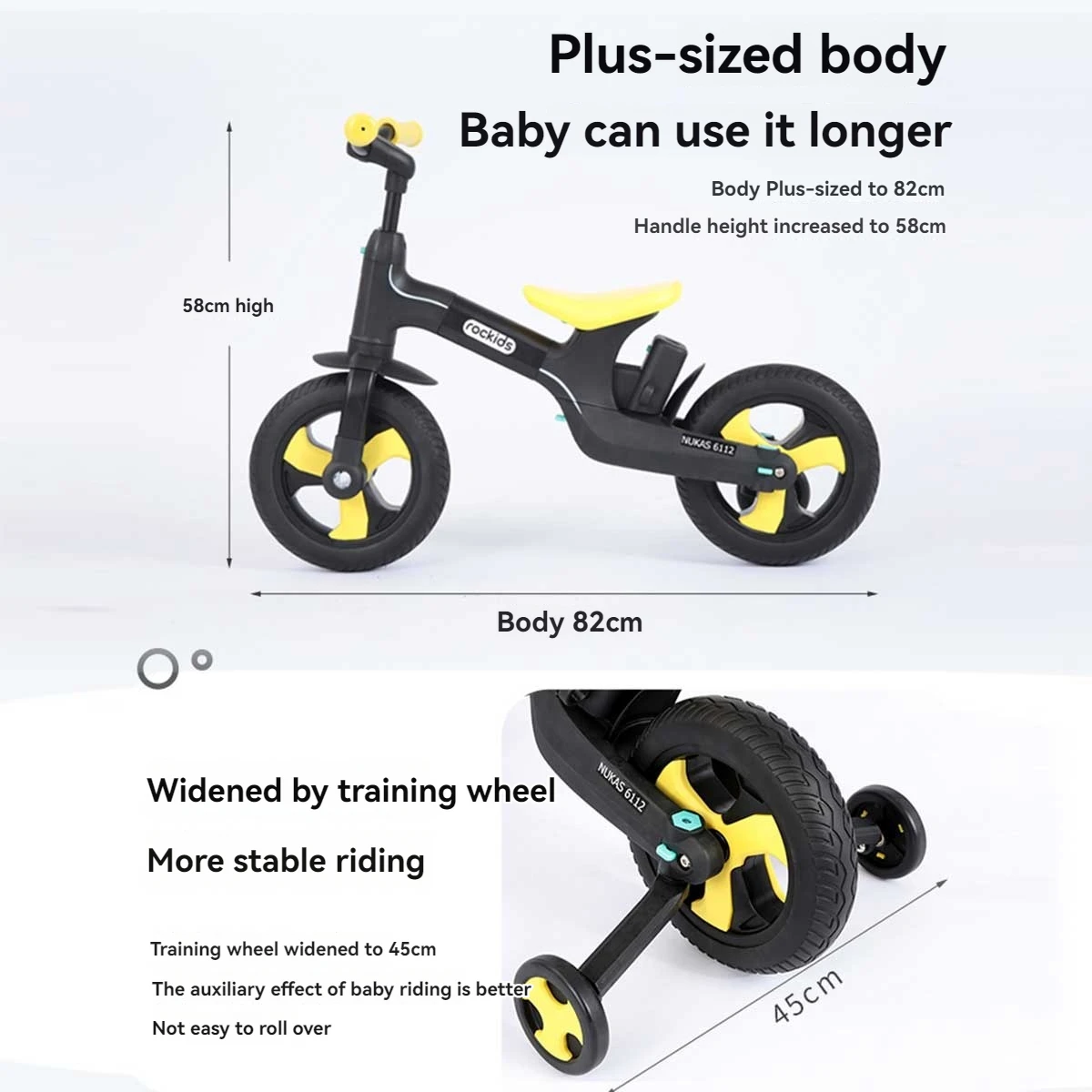 Children\'s tricycle pedal bike 1-3-6 portable foldable stroller with pushrod sliding balance car walking baby magic