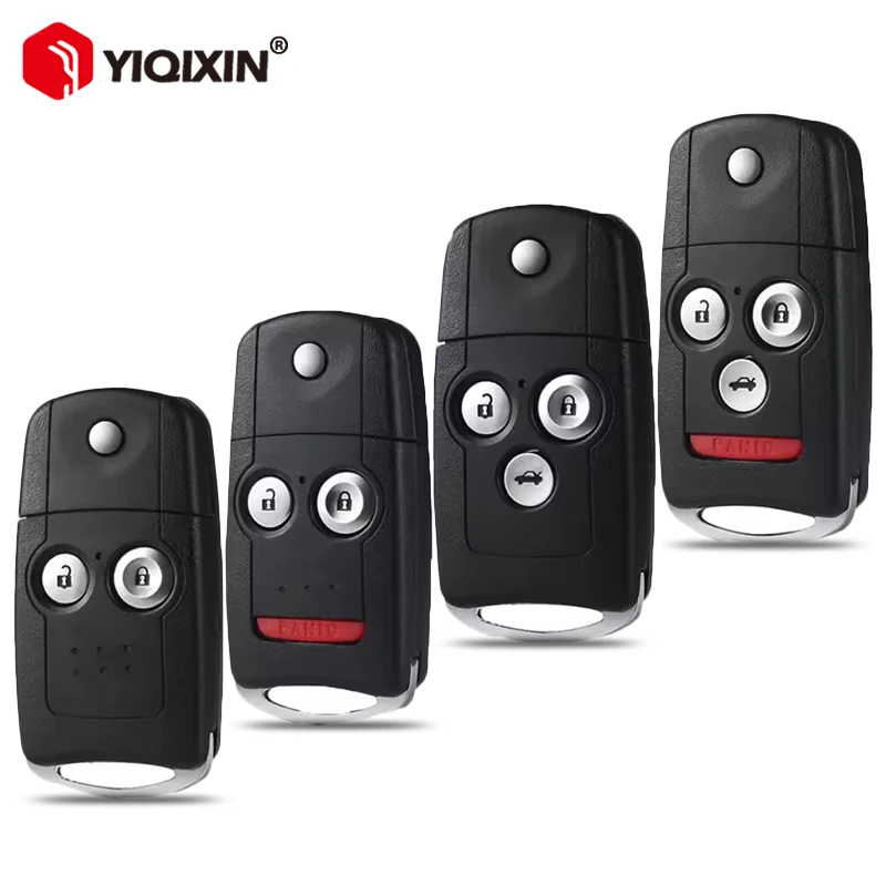 YIQIXIN 2/3/4 Button Modified Flip Car Key Shell Case For Honda Civic Dio Fit Crv HRV Accord Odyssey Jazz 2009-2014 Uncut Blade