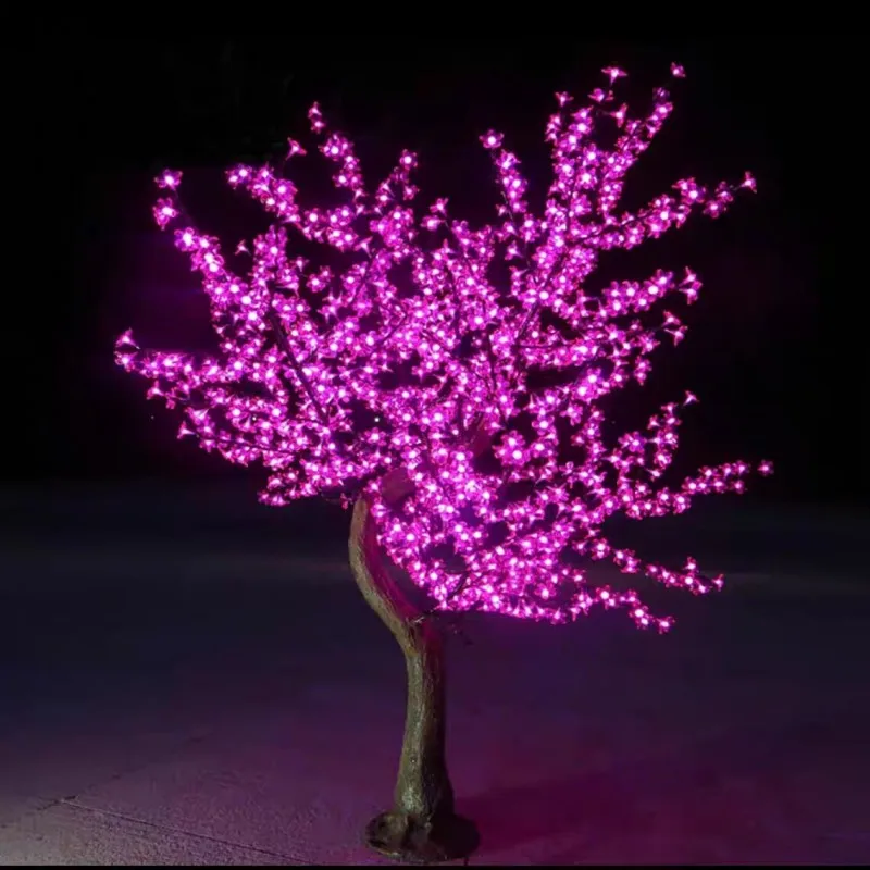 LED Artificial Cherry Blossom Tree Light Christmas Light 110 220VAC 1.8m 2m 2.5M 3M Height Rainproof Outdoor Use Drop shipping