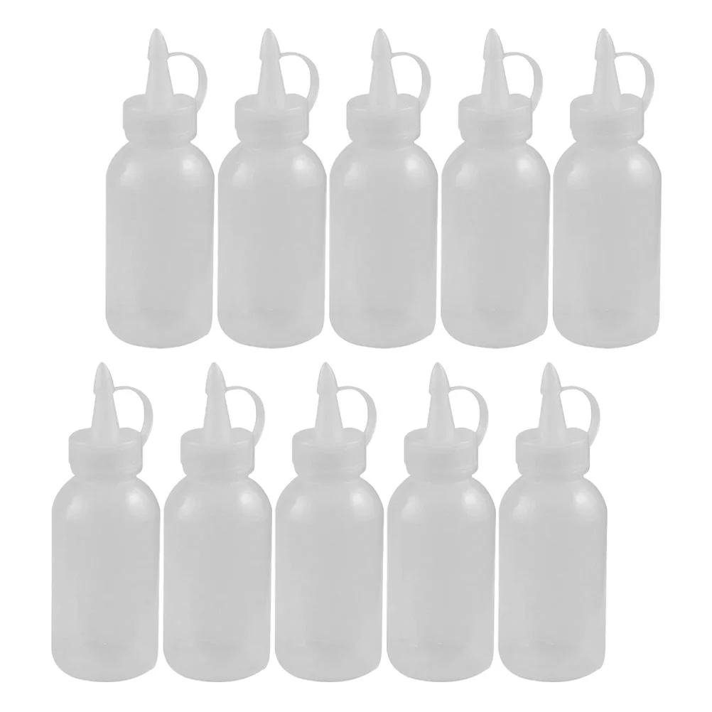 10 Pcs Squeeze Sauce Bottle Condiment Bottles Barbecue Household Soy Containers Storage Food Grade Plastic Holders Home