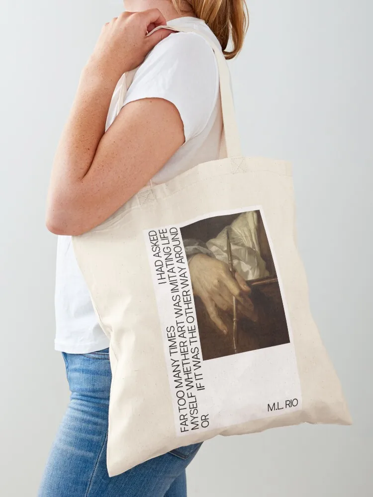

whether art was imitating life Tote Bag Gift bag Beach bag tote custom