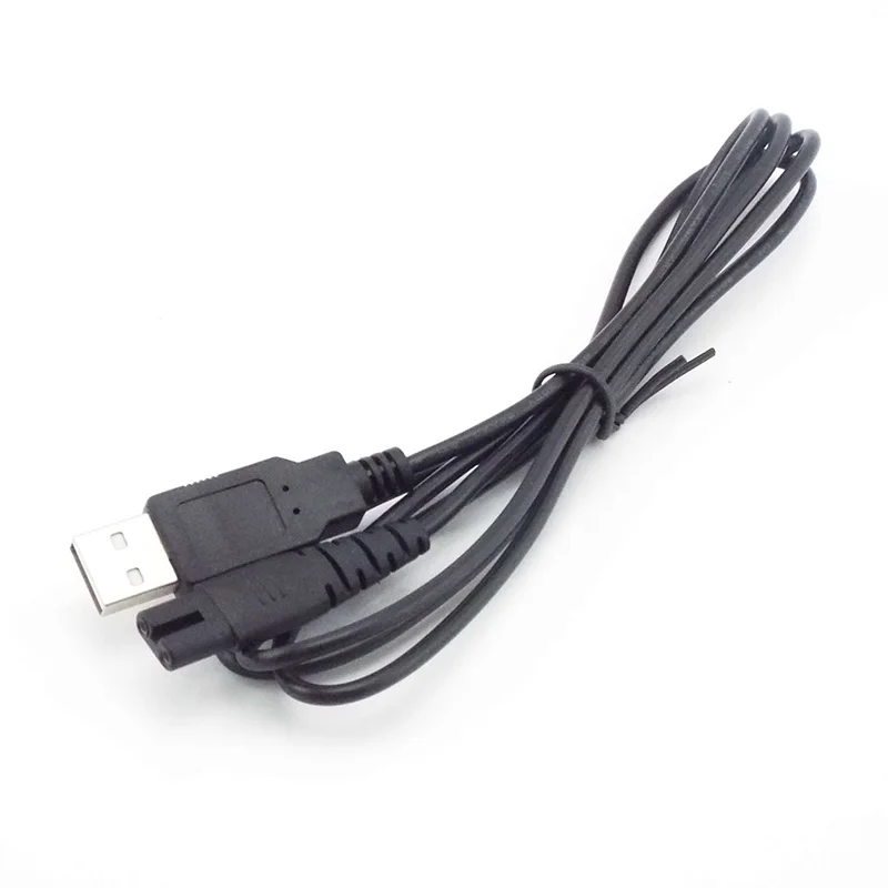 120cm USB Shaver Charger Cable Charging Power Cord Connector Cable Electric Adapter 2-Prong Shaver Plug Wire S1