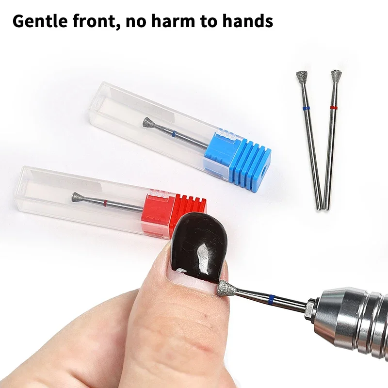 1 Uds. Fresa de diamante, brocas para uñas calvas, accesorio de manicura, broca para uñas, herramientas para quitar cutículas