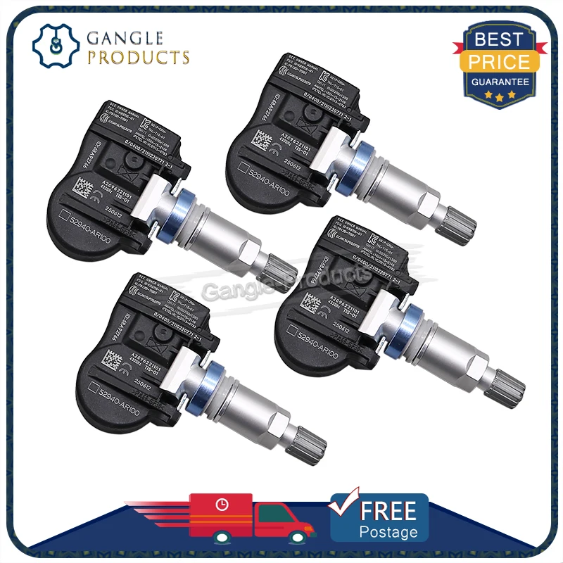 

4Pcs 52940-AR100 TPMS Sensor 433MHz Tire Pressure Monitoring Sensor 52940AR100 For 2021-2027 Genesis GV70