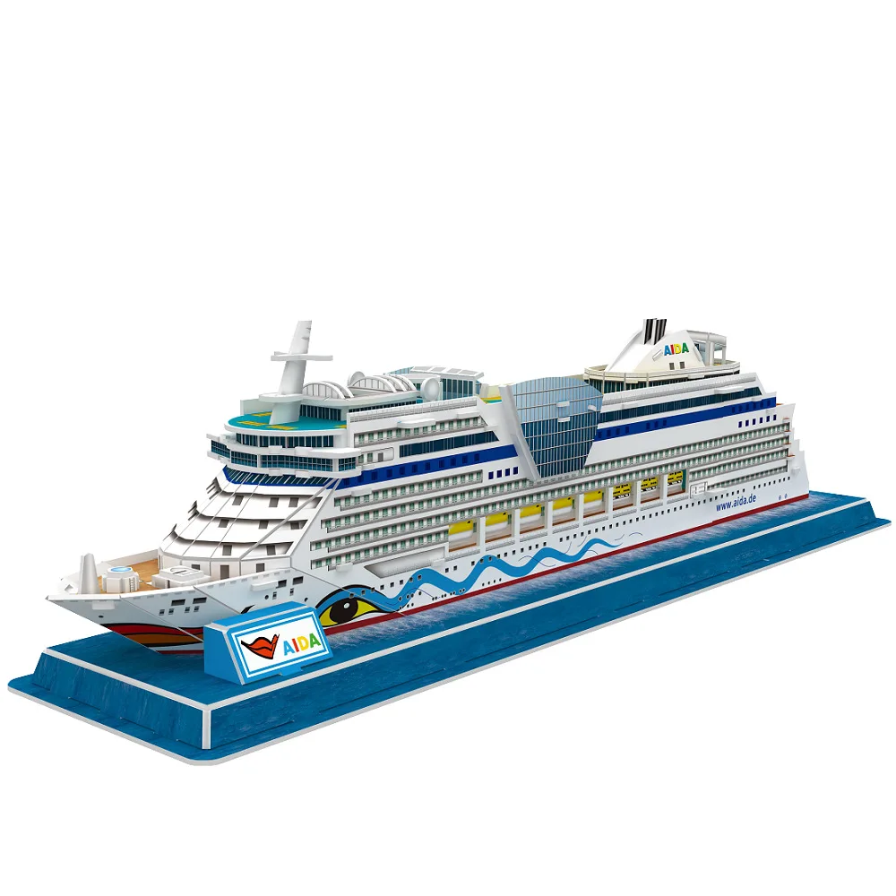 DIY Paper 3D Puzzle Luxury Cruise Ship Model, STEM Educational Building Kit, Parent-Child Interactive Toy & Nautical Decor Gift