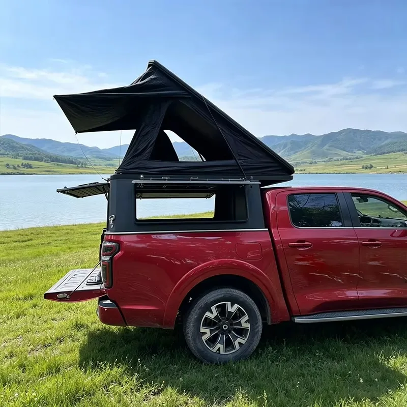 FL Customized Pickup Truck Bed Canopy Pop Tent Hard Sided Waterproof Camper Black Aluminum Four-Season Quick Opening Hot Sale