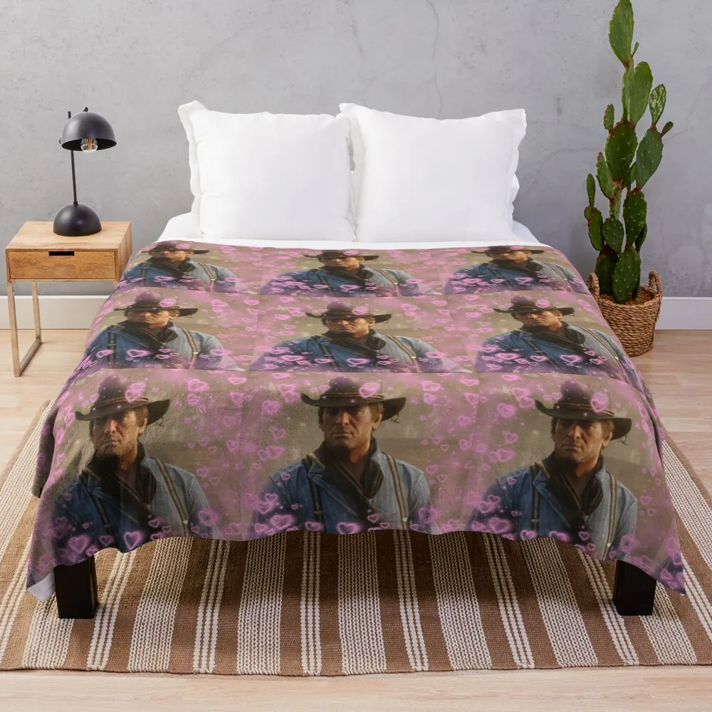 

Arthur Morgan Hearts Throw Blanket Polar Luxury Thicken Beautifuls Loose Blankets