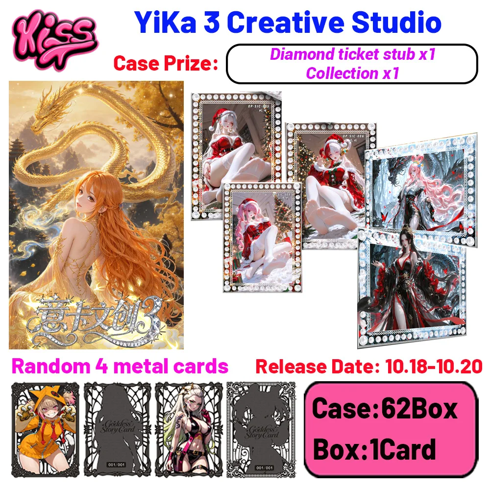 2026 New YiKa 3 Club One Piece Metal Card Anime Character Collections Card Hobby Collectibles Card for Child Gifts Toy