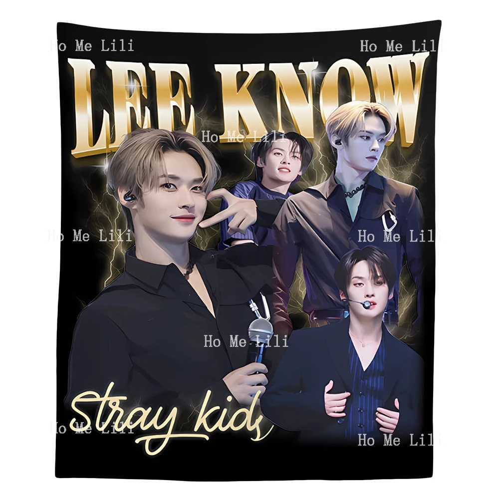 

Lee Know Vintage Graphic 90s Kpop Homage Graphic Wall Aesthetic Tapestry For Bedroom Living Room Dorm