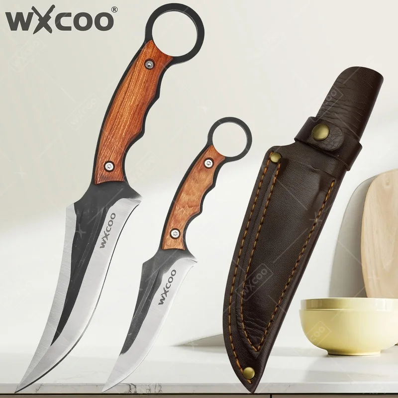 WXCOO Edelstahl Multifunktionales Küchenmesser Fleischbeil Obstschäler Ausbeinmesser Kochzubehör Metzgermesser