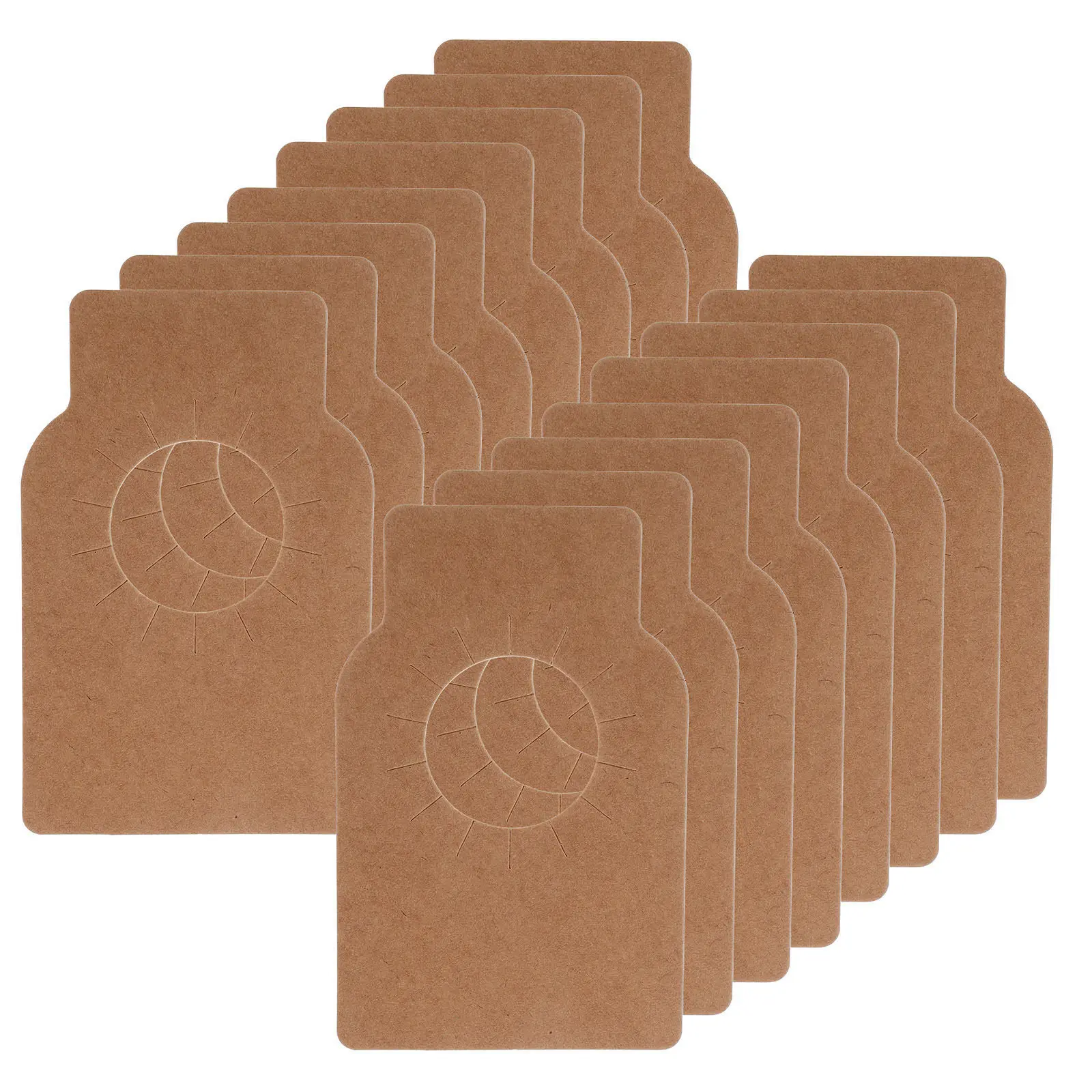 50Pcs Wine Bottle Neck Labels Blank Kraft Paper Tags Hanging Brown Vintage Rustic Identification Wine