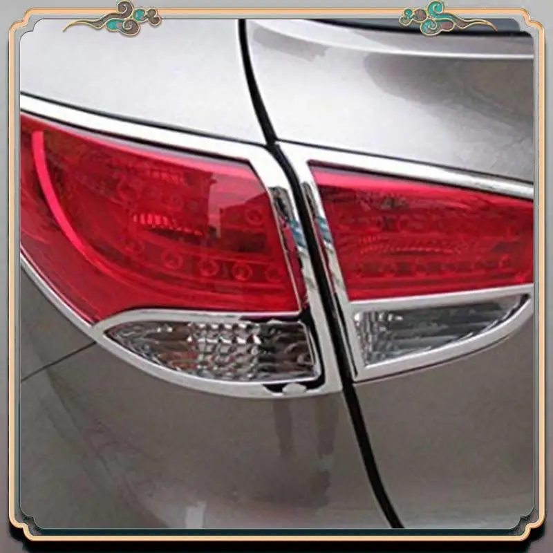 Reliable-For Hyundai Tucson IX35 2010-2014 High Quality ABS Chrome Rear Taillight Lamp Hood Decoration Cover Trims Accessories 4