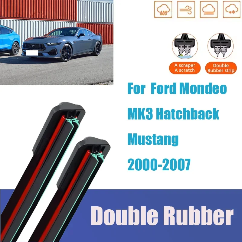 

For Ford Mondeo MK3 Hatchback Mustang Front Windshield Wiper General Auto Multifunctional Double Rubber Car Acessories