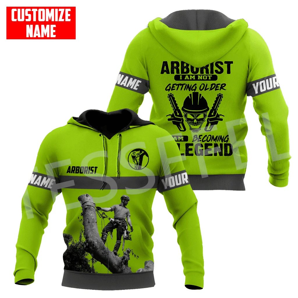 

Custom Name Arborist Logger Chainsaw Carpenter Worker Tattoo Streetwear 3DPrint Pullover Harajuku Jacket Casual Funny Hoodies 24