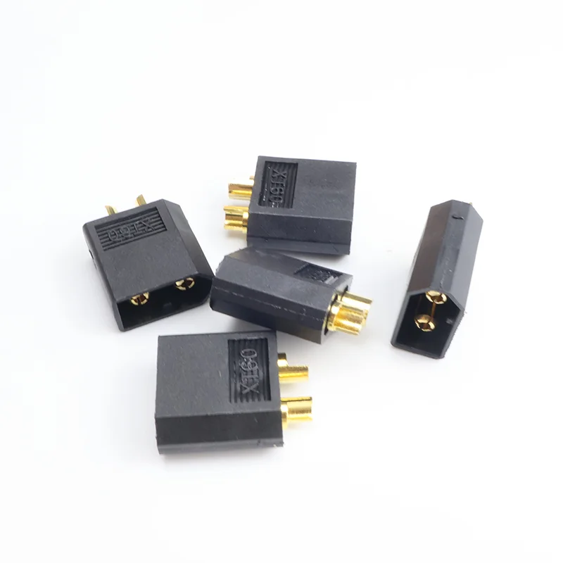 5Pairs Adapter XT60 Black Male Female Bullet Connectors Plugs XT60 for RC Lipo Battery Waterproof Electrical Wire Expand DIY