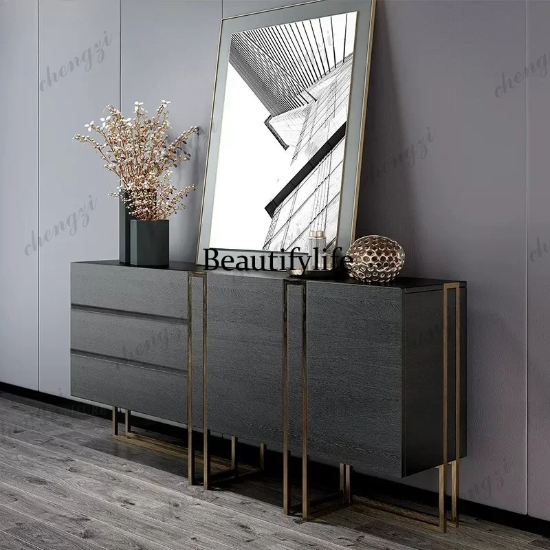 DD182Nordic, entrance, light luxury storage, living room entry, foyer cabinet, Italian modern multi-functional side cabinet