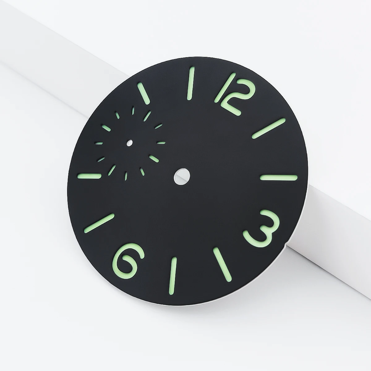 CORGEUT 37mm black white blue green sandwich watch dial luminous dial fit ETA 6497 or Seagull ST3600 movement