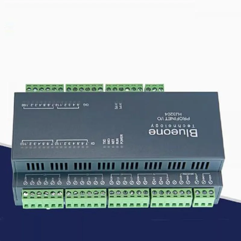 Profinet remote IO module distributed PN bus analog digital input supports NPN/PNP temperature pulse blueone gateway