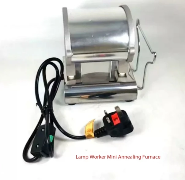 AC 220V Mini Desktop Annealing Furnace, Glass Bead Rod Preheating Oven for Glass Blowing Lighting Handmade Craft Processing