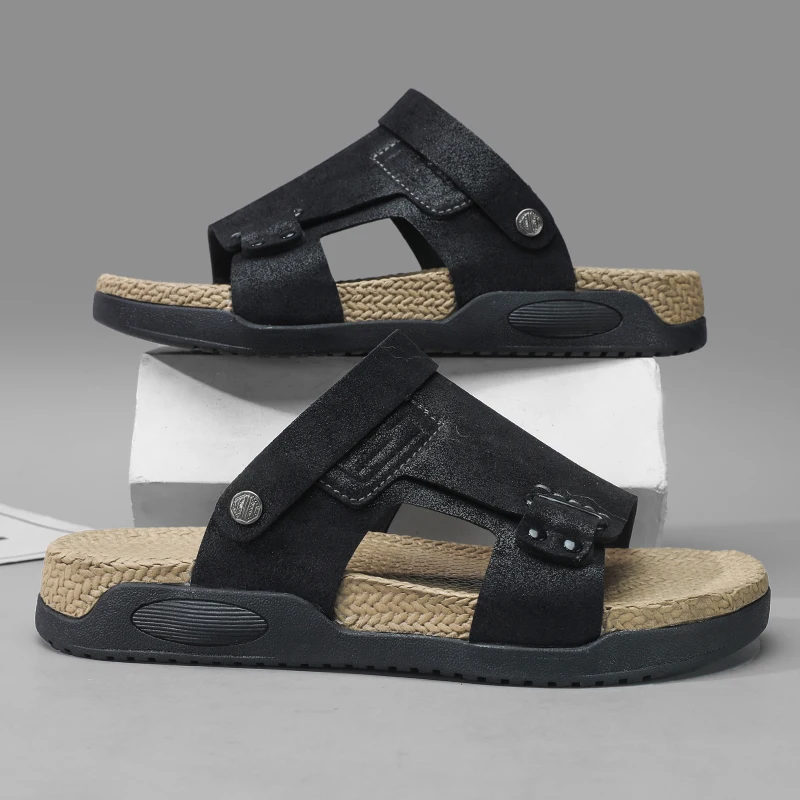 

Men's slide casual Sandals summer breathable non-slip outdoor comfort soft-sole lightweight breathable sports walking beach shoe