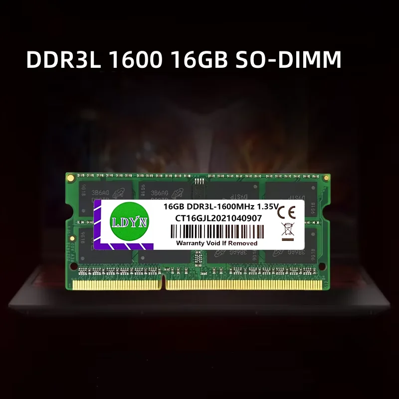 DDR3L 16GB 1600MHZ ذاكرة الوصول العشوائي للكمبيوتر المحمول PC3L-12800 غير ECC غير مخزنة 1.35V CL11 2Rx8 204 Pin SODIMM ذاكرة الوصول العشوائي للكمبيوتر المحمول #4