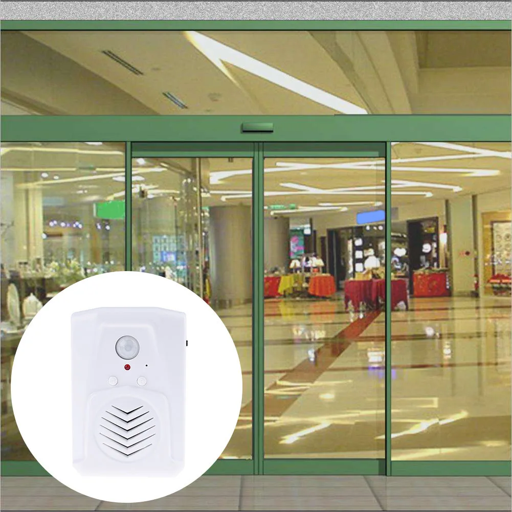 Electric Voice Prompt Doorbell Replaceable Sound Visitor Welcome Doorbell Battery Powered Wireless Burglarproof for Supermarket