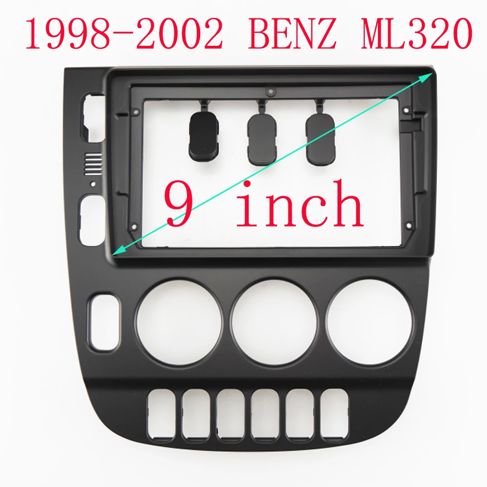 For 9 Inch Benz ML ML320 M-Class W163 201998-2005 Car Frame Fascia Adapter Android Radio Dash Fitting Panel Kit