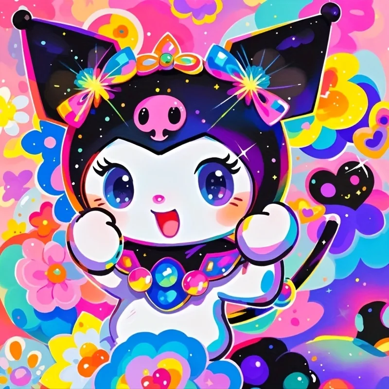 Sanrio Kurami (Kurami) Serie Niedliche Cartoon-Diamantmalerei DIY Diamant-Ar Heim-Schlafzimmer-Deko Kreatives Handgemachtes Geschenk