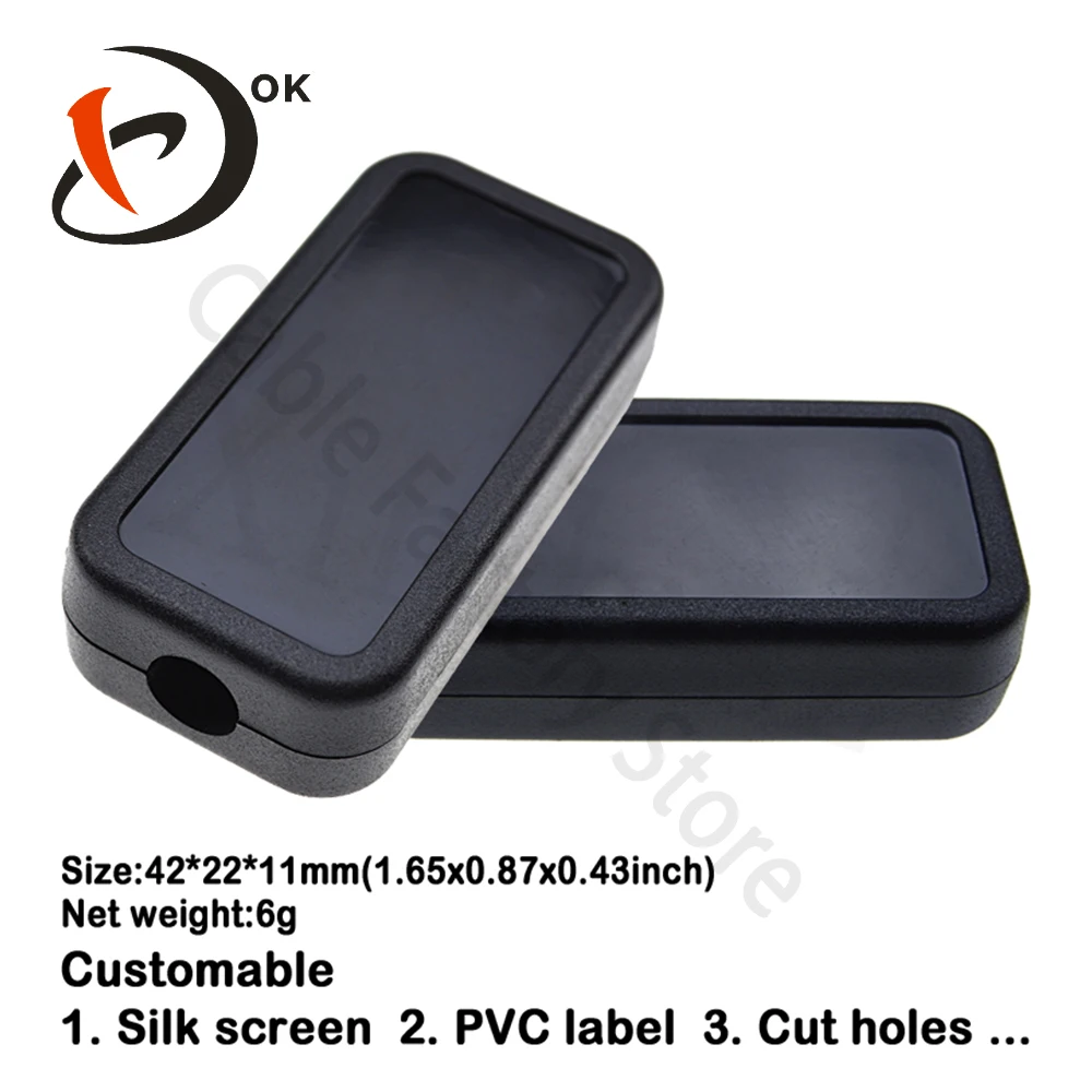 10 pcs 42*22*11mm High quality Black Small Plastic Enclosure Boxes for Electronics