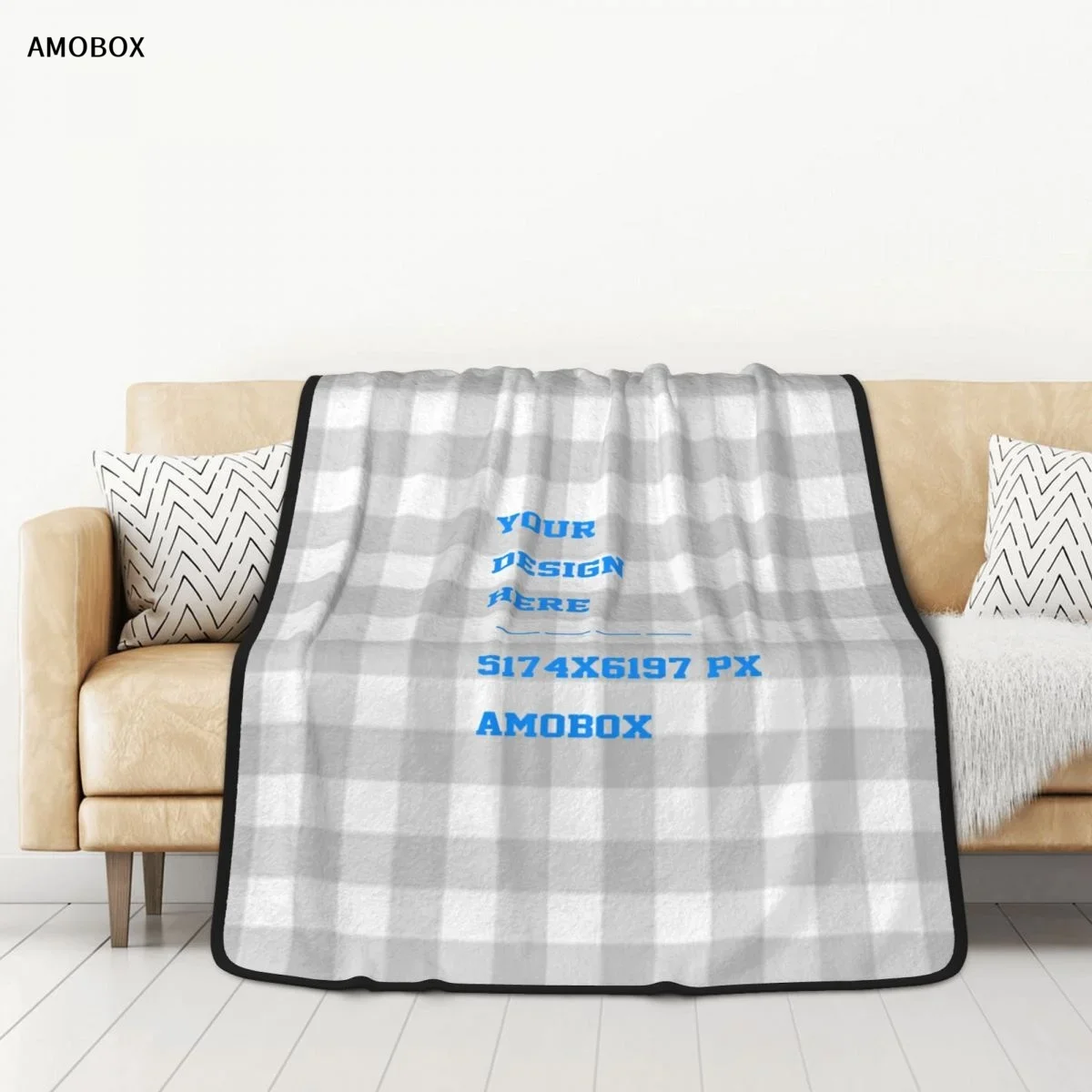 

AMOBOX Customizable 50x60in Double Sided Blanket Soft Blanket for Bed Sofa Travel