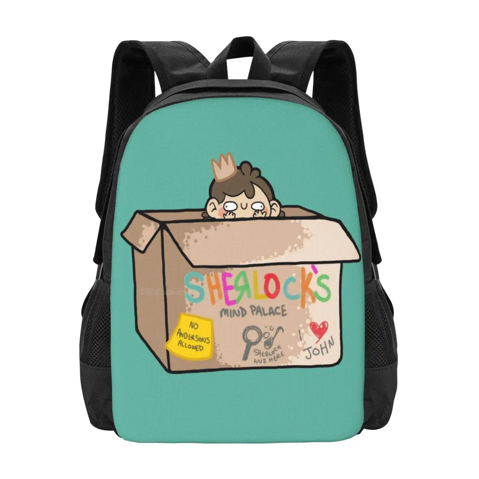 Sherlock'S Mind Bag Backpack For Men Women Girls Teenage Sherlock Sherlock Doodle Benedict Geothebio