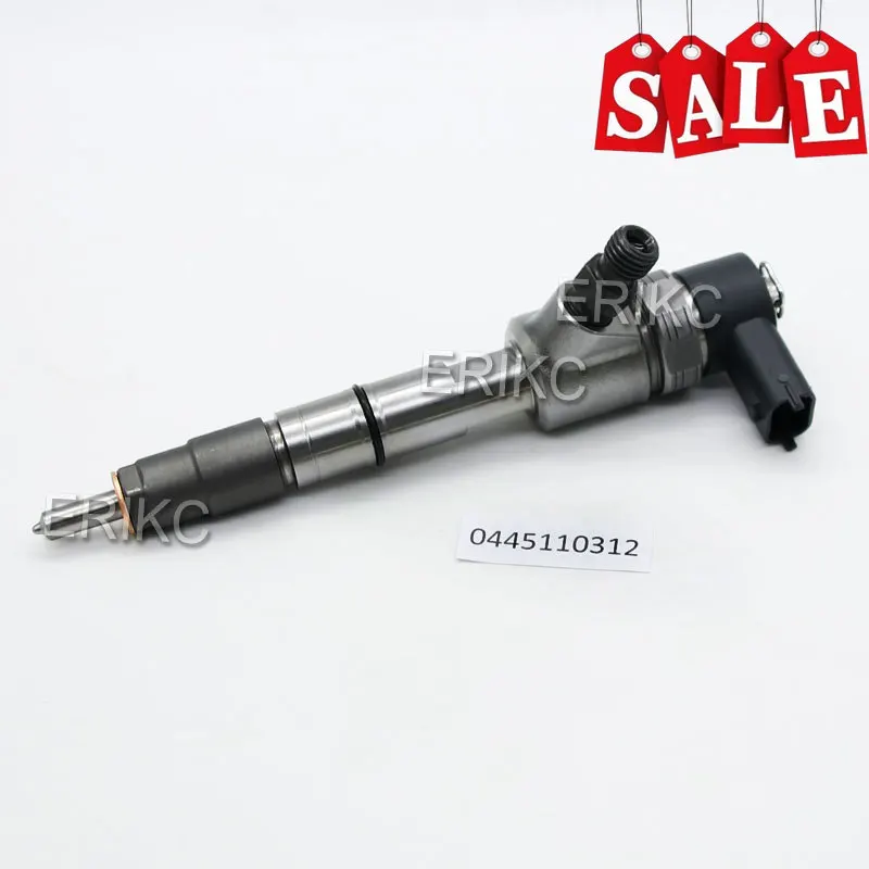 ERIKC CR Engine Injection 0445110312 Auto Fuel Injector Assy 0 445 110 312 Diesel Spare Parts Inyector 0445 110 312 for Bosch