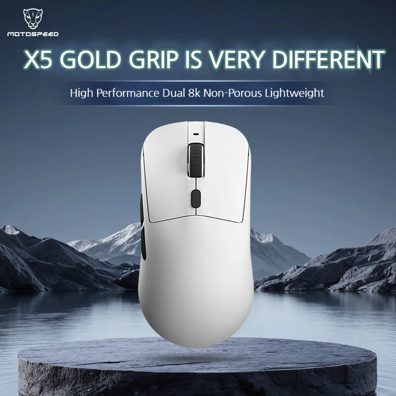 Motospeed X5 Dual-Mode 2.4g ไร้สาย Esports เมาส์ประสิทธิภาพสูง Paw3395 แท่นชาร์จน้ําหนักเบายาว Endurance เกม Mouses