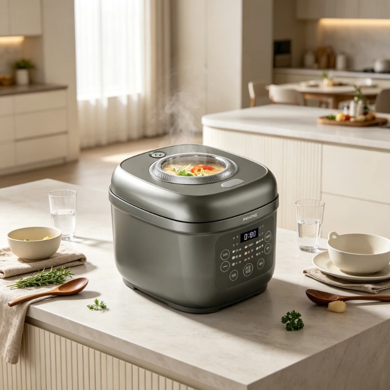 Titanium Rice Cooker Coating Free Spherical Pot Rice Water Separator Smart Visible Window for Home Kitchen Healthy Cooking 전기밥솥