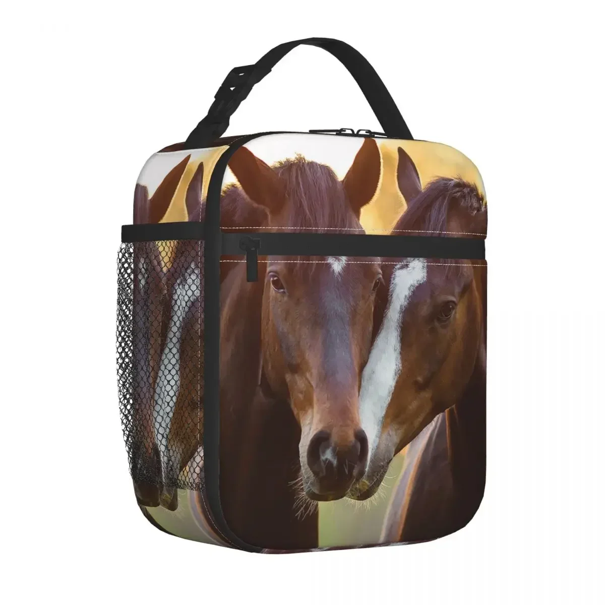 

Beautiful Horse Insulated Lunch Bags Large Animal Lovers Meal Container Cooler Bag Tote Lunch Box Work Picnic Food Bag