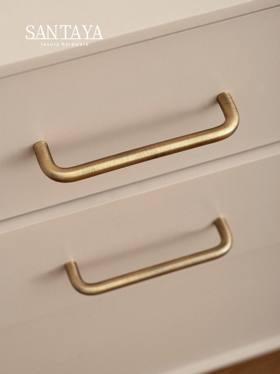 U-Shaped Antique Brass Cabinet Pull 6