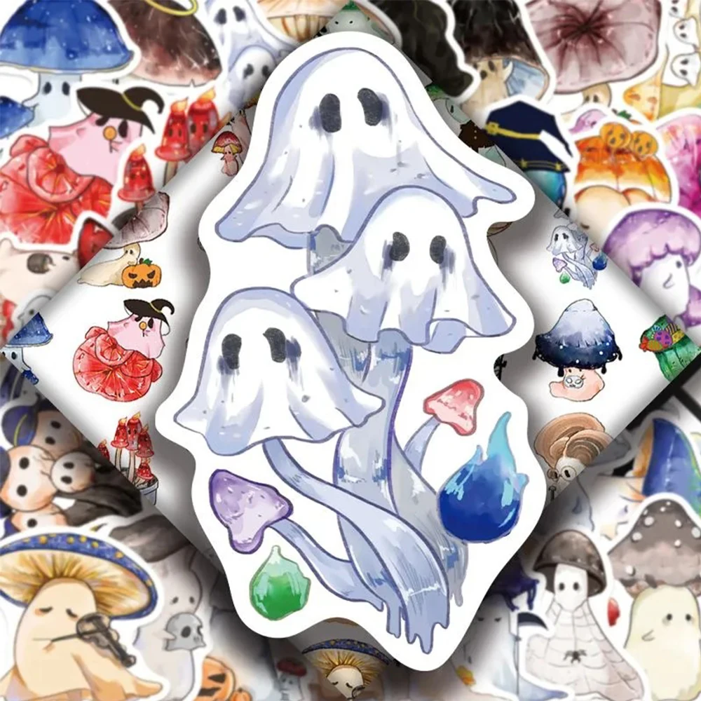 

10/30/50pcs Creative Cartoon Hallowmas Mushroom Stickers Cool Graffiti Waterproof Decal for Motorcycle Luggage Phone Sticker Toy