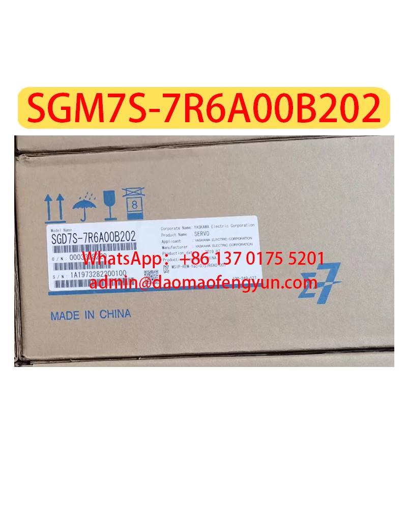 

SGM7S-7R6A00B202 Brand New Servo Drive SGM7S 7R6A00B202，Fast shipping