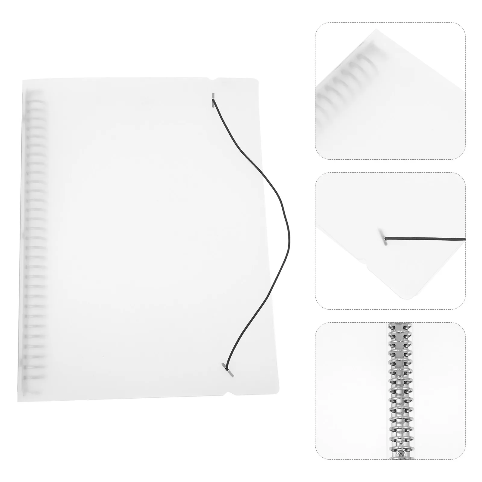 

PP Handbook Cover Shell Translucent Frosted Notepad Protector for Journal Diary Planner Binder Refillable School