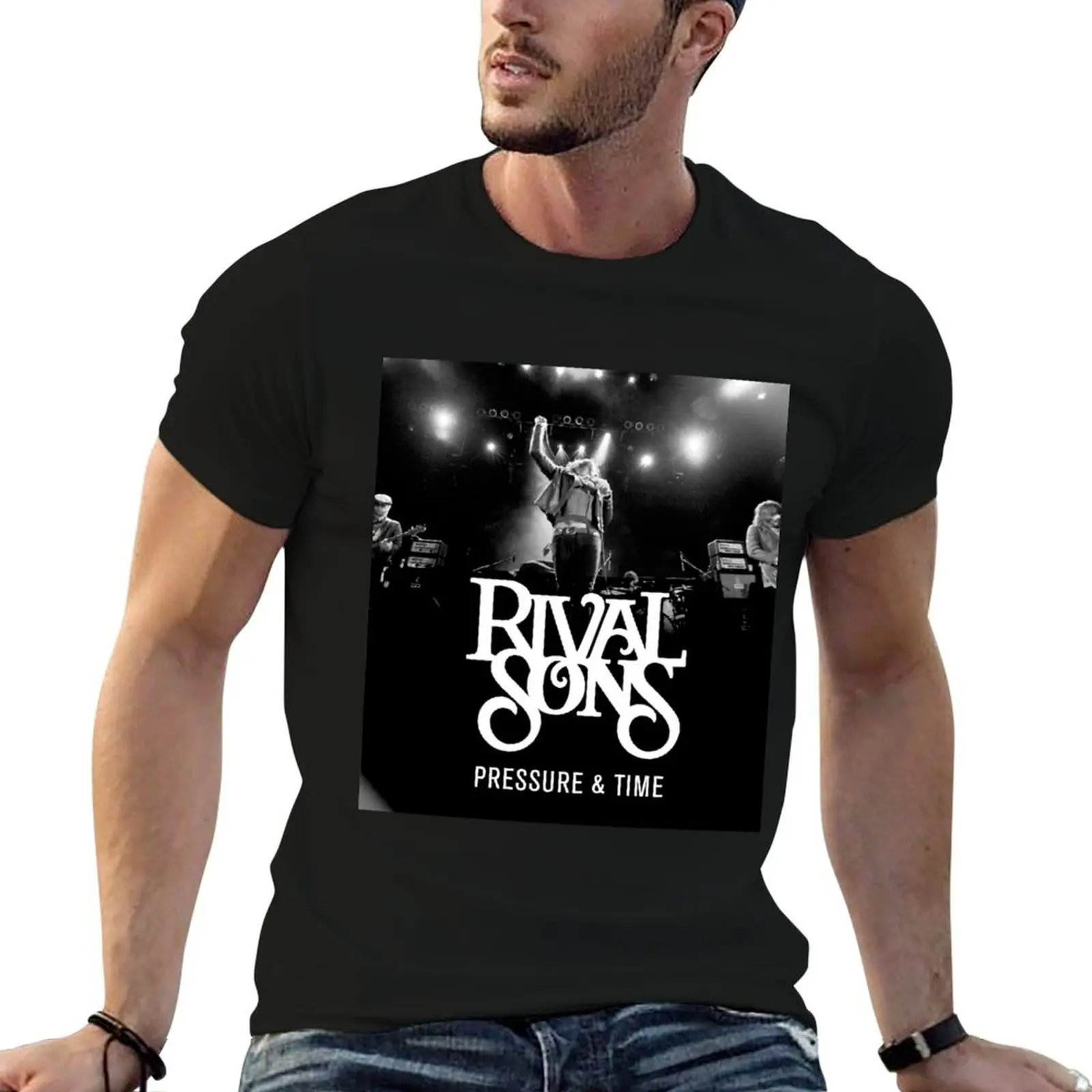 

Rival Sons Pressure Time T-Shirt man t shirt heavy cotton man t shirts for men casual funny t shirts cotton T-Shirt