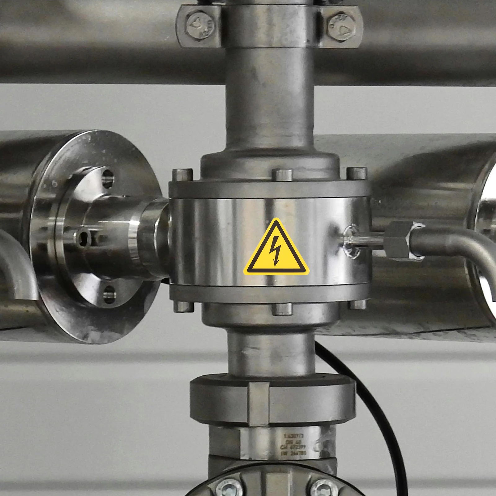 5PCS Electrical Labels 40mm Equilateral PVC Stickers for Warning Panels Shock Signs Safety Traffic Signs