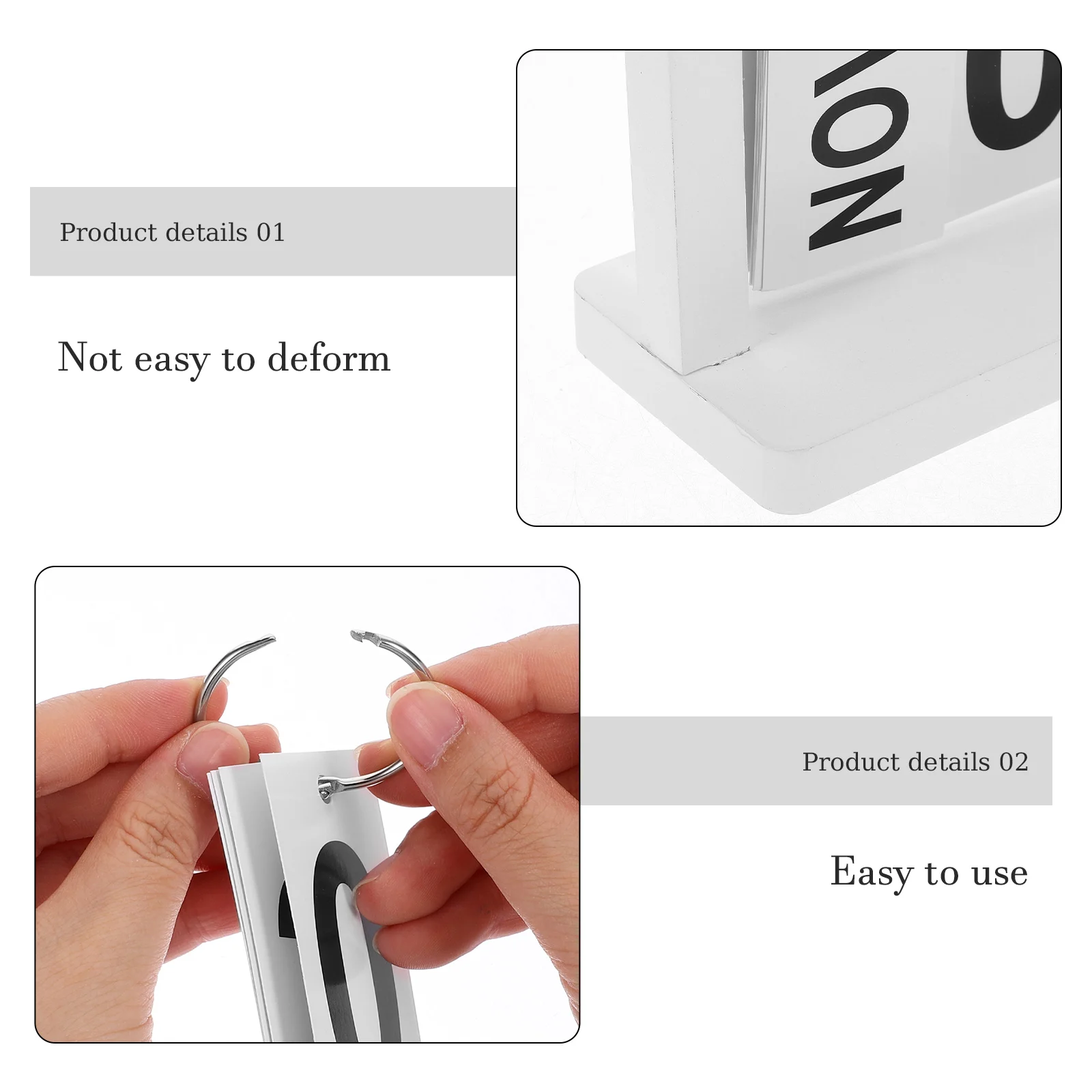 

Wooden Calendar Ornament Desk Flip Large Standing Desktop Flipping Accessories Daily for