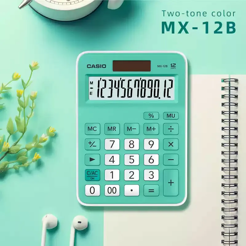 Casio MX-120B/fx-82ES PLUS/AX-120B Business Luxury Calculator - Metallic Finish - Corporate Front Desk Reception Office view 6