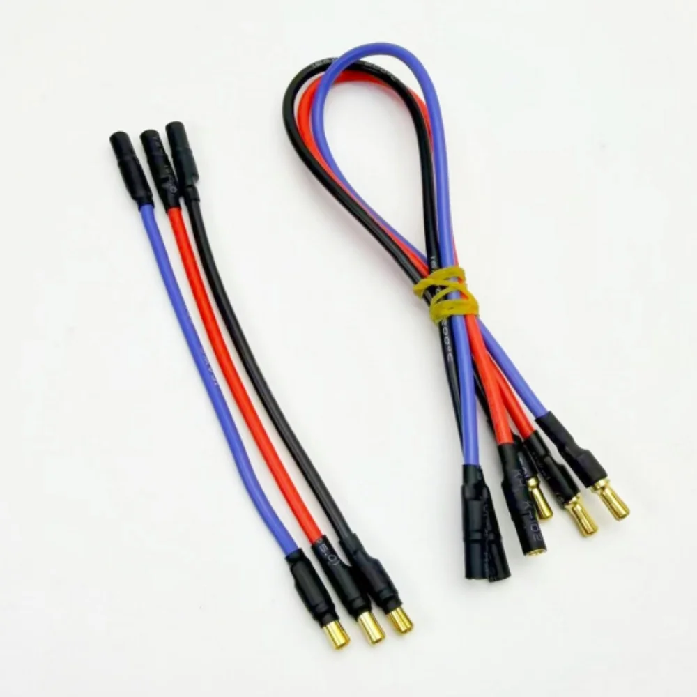 3Pcs 3.5mm Banana Head RC Motor/ESC Extension Cable 10CM/25CM 16AWG Silicone Cable for RC Car Boat Brushless Motor ESC
