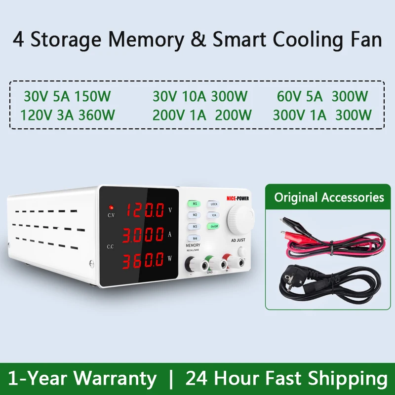 Adjustable Lab DC Power Supply Laboratory 30V 10A Regulated Stabilized for Mobile Repair 120V 3A 60V 5A Dropshipping Suppliers