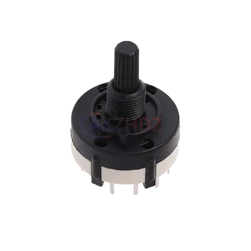 2PCS RS26 1 2 3 4 Pole Position Rotary Switch 12/6/4/3 26mm Gear Band Handle length 20mm Radio Tape Recorder TV Speaker Switch