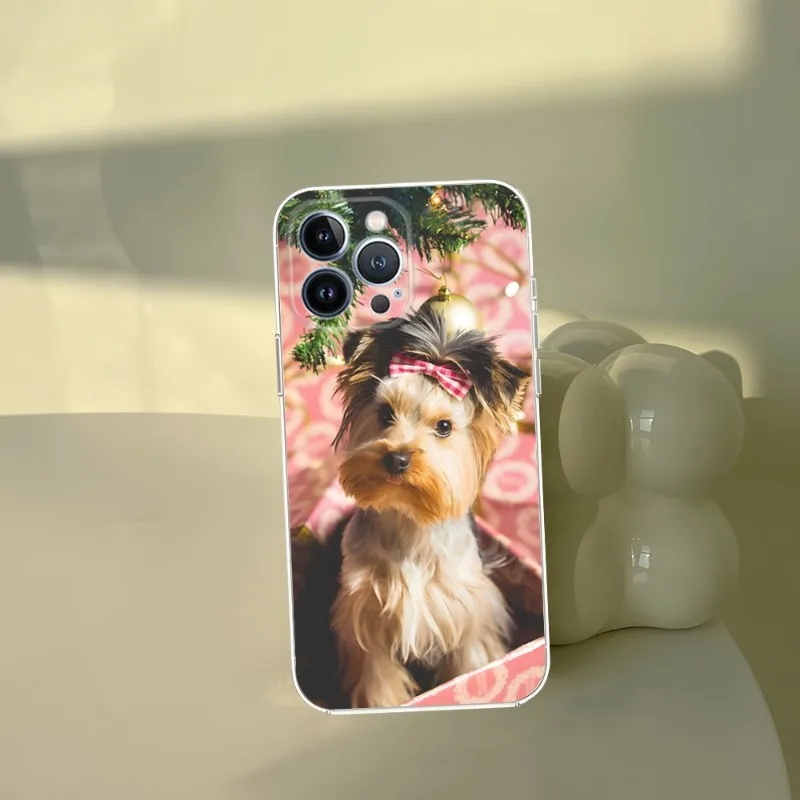 York Shire Terrier Dog Phone Case Transparent For Iphone 14Pro 11 12 14 Pro Max Mini 6 6s 7 8 Plus X XR XS SE2020 Shell