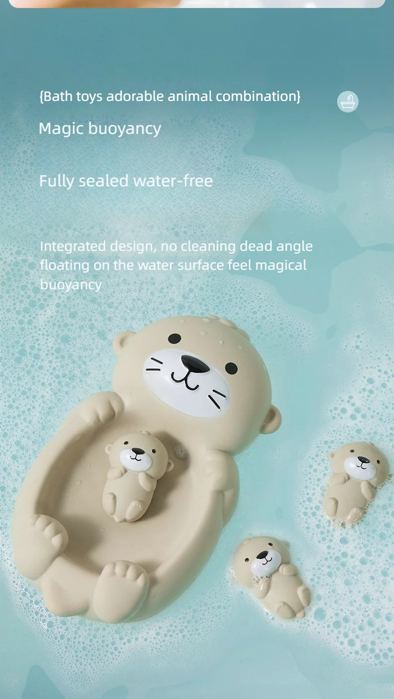 Baby Bad Spielzeug Schwimm Tier Otter Nilpferd Dichtung Kind Badezimmer Dusche Basketballkorb Spiel Kinder Schwimmbad Wasser Spielen Geschenk – Detail 9